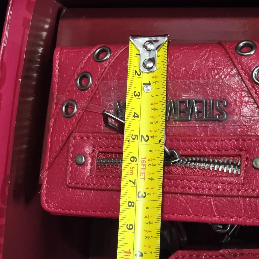 Steve Madden‎ Bag Special Edition Red Evelyn Gift Set Purse 2 Bag Straps Wallet